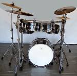 Carbon Fiber Wrap Blastech Drum Set with Rack